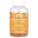 California Gold Nutrition, Gomitas con vitaminaC, Sabor natural a naranja, Sin gelatina, 90gomitas