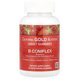 California Gold Nutrition, Gomitas con complejo de vitaminasB, Fresa, 45gomitas vegetales