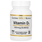 California Gold Nutrition, VitaminaD3, 125mcg (5000UI), 90cápsulas blandas de gelatina de pescado
