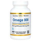 California Gold Nutrition, Omega800, Aceite de pescado con omega-3 ultraconcentrado, En forma de triglicéridos KD-Pür, 1000mg, 9