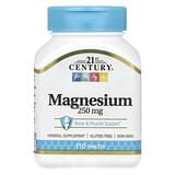 21st Century, Magnesio, 250mg, 110comprimidos