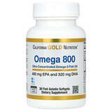 California Gold Nutrition, Omega800, Aceite de pescado con omega-3 ultraconcentrado, En forma de triglicéridos KD-Pür, 1000mg, 3