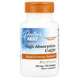 Doctor's Best, CoQ10 de alta absorción, 100mg, 120cápsulas blandas
