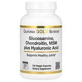 California Gold Nutrition, Glucosamina, condroitina y MSM más ácido hialurónico, 120cápsulas vegetales