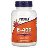 NOW Foods, E-400 con tocoferoles mixtos, 268mg (400UI), 250 cápsulas blandas