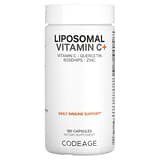 Codeage, Suplemento vitamínico, VitaminaC liposomal y más, VitaminaC, quercetina, rosa mosqueta y zinc, 180cápsulas