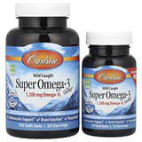 Carlson, SuperOmega-3 Gems, Suplemento de omega-3 provenientes de peces capturados en estado salvaje, 1200mg, 100+30cápsulas bla