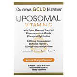 California Gold Nutrition, VitaminaC liposomal, Sabor a naranja, 1000mg, 30sobres, 6ml (0,2oz.líq.) cada uno