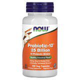 NOW Foods, Probiotic-10, 25.000millones de UFC, 100cápsulas vegetales