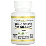 California Gold Nutrition, Extracto de corteza de pino marítimo francés, Oligopin, 100mg, 60cápsulas vegetales