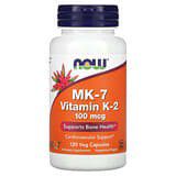 NOW Foods, MK-7 Vitamina K-2 , 100 mcg, 120 cápsulas vegetales