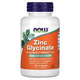 NOW Foods, Glicinato de zinc, 120 cápsulas blandas