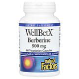 Natural Factors, Berberina WellBetX, 500mg, 60cápsulas vegetales
