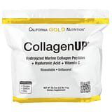California Gold Nutrition, CollagenUP®, Péptidos de colágeno marino hidrolizado con ácido hialurónico y vitaminaC, Sin sabor, 1k