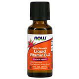 NOW Foods, VitaminaD3 líquida, Concentración extra, 1000UI, 30ml (1oz.líq.)
