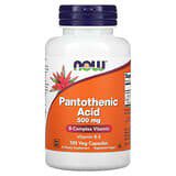 NOW Foods, Ácido pantoténico, 500mg, 100cápsulas vegetales