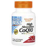 Doctor's Best, Coenzima Q10 de alta absorción con BioPerine, 100mg, 60cápsulas blandas