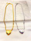 Collar Corazon Snake Acero