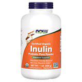 NOW Foods, Inulina orgánica certificada, Prebiótico puro en polvo, 454g (1lb)