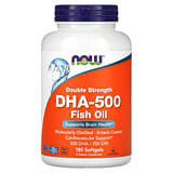 NOW Foods, DHA-500, Doble concentración, 180cápsulas blandas