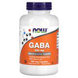 NOW Foods, GABA con vitaminaB6, 500mg, 200cápsulas vegetales