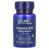 Life Extension, Vitamina B12, Metilcobalamina, 500 mcg, 100 pastillas vegetales