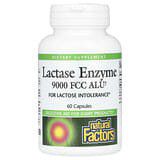 Natural Factors, Enzima lactasa, 9000 FCC ALU, 60 cápsulas
