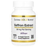 California Gold Nutrition, Extracto de azafrán con Affron®, 28mg, 60cápsulas vegetales
