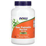 NOW Foods, Bayas de palma enana americana, 550mg, 250cápsulas vegetales