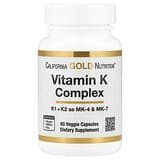 California Gold Nutrition, VitaminaK, 120mcg, 60cápsulas vegetales