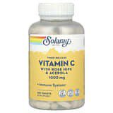 Solaray, VitaminaC de liberación prolongada con rosa mosqueta y acerola, 1000mg, 250comprimidos