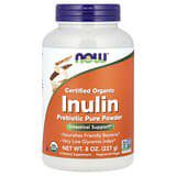 NOW Foods, Inulina orgánica certificada, Prebiótico puro en polvo, 227g (8oz)