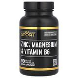 California Gold Nutrition, Sport, Zinc, magnesio y vitaminaB6, 90cápsulas vegetales