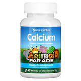 NaturesPlus, SourceofLife, AnimalParade, Calcio, Suplemento masticable para niños, Sabor a helado de vainilla, 90comprimidos con