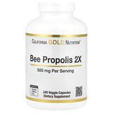California Gold Nutrition, Propóleo de abeja2X, Extracto concentrado, 500mg, 240cápsulas vegetales