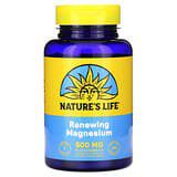 Nature's Life, Magnesio renovador, 500mg, 100cápsulas vegetales