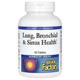 Natural Factors, Salud pulmonar, bronquial y sinusal, 90comprimidos