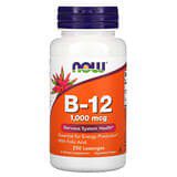 NOW Foods, VitaminaB12, 1000mcg, 250pastillas