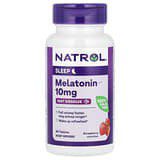 Natrol, Melatonina, Disolución rápida, Concentración máxima, Fresa, 10mg, 60comprimidos
