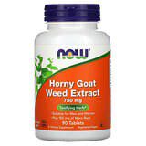 NOW Foods, Extracto de hierba de cabra en celo, 750mg, 90comprimidos