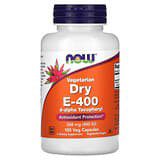 NOW Foods, VitaminaE-400 seca vegetariana, 268mg (400UI), 100cápsulas vegetales