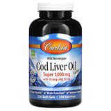 Carlson, Gems con aceite de hígado de bacalao salvaje de origen noruego, Súper, 1000mg, 250cápsulas blandas