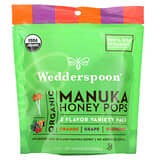 Wedderspoon, Paletas de miel de manuka orgánica, Paquete variado de 3 sabores, 24 unidades, 118 g (4,15 oz)