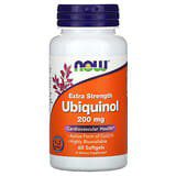 NOW Foods, Ubiquinol, Concentración extra, 200mg, 60cápsulas blandas
