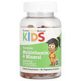 California Gold Nutrition, Suplemento multivitamínico y mineral para niños, Sin gelatina, Sabor natural a frambuesa, 60gomitas v