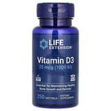 Life Extension, Vitamina D3, 25 mcg (1000 UI), 250 cápsulas blandas