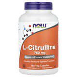 NOW Foods, L-citrulina, 1500 mg, 180 cápsulas vegetales (750 mg por cápsula)