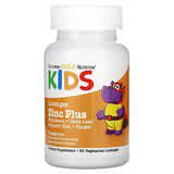 California Gold Nutrition, Pastillas de zinc plus para niños, Sabor natural a mandarina, 90pastillas