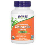 NOW Foods, Clorela orgánica certificada, 3000mg, 200comprimidos (500mg por comprimido)