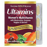 California Gold Nutrition, Ultamins, Suplemento multivitamínico con CoQ10, hongos, enzimas, vegetales y bayas, 60cápsulas vegeta